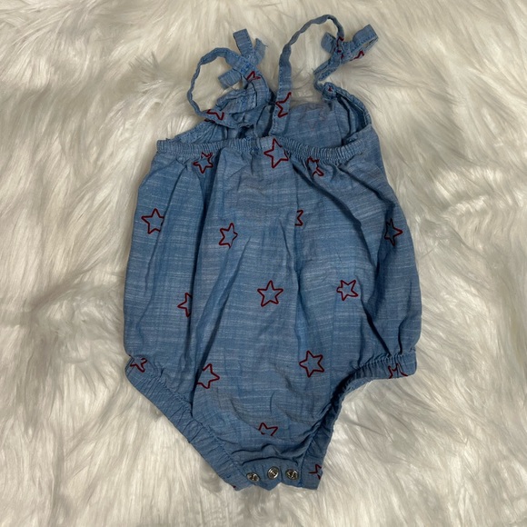 Cat & Jack Newborn Baby Girl Little Star Chambray Style Tank Top Romper❤️ - Picture 4 of 5